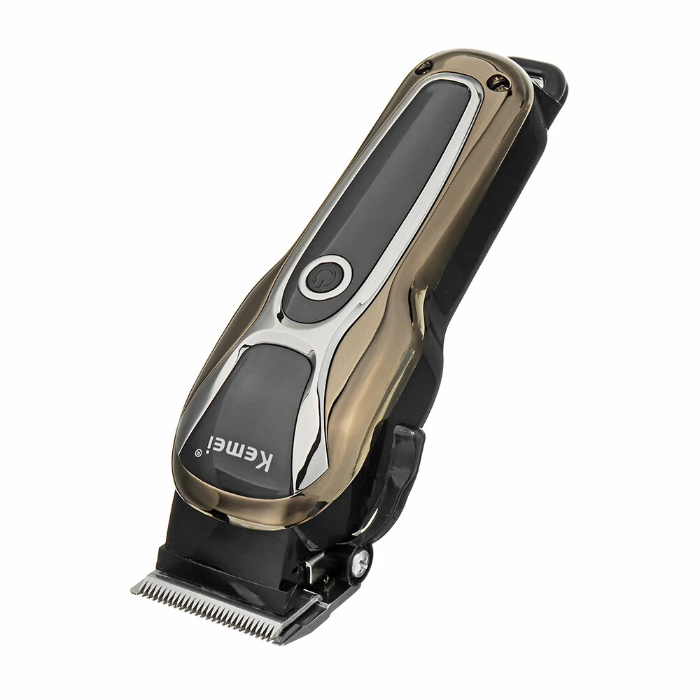 (image for) Kemei KM-1990PG 100-240V Rechargeable Hair Trimmer Professional Hair Clipper Hair Cutting Beard